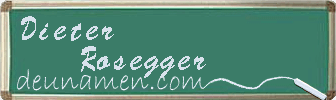 Dieter Rosegger Visitenkarte